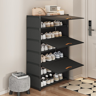 Simple Shoe Rack Household Multi-Layer Assembly Dust-Proof Shoe Cabinet Dormitory Rental Storage Cabinet Handle Shoe Cabinet Wholesale