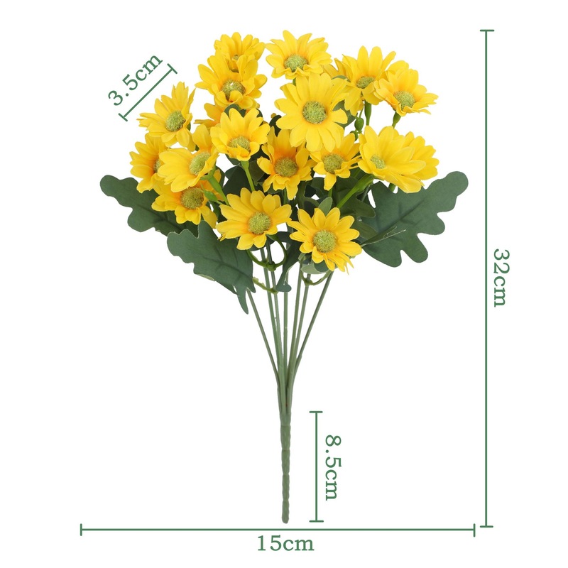 卸売りの結婚式のシミュレーションの花の新型の花束のヨーロッパ式の小さい菊の花の高級な偽の花束の装飾式の花芸|undefined