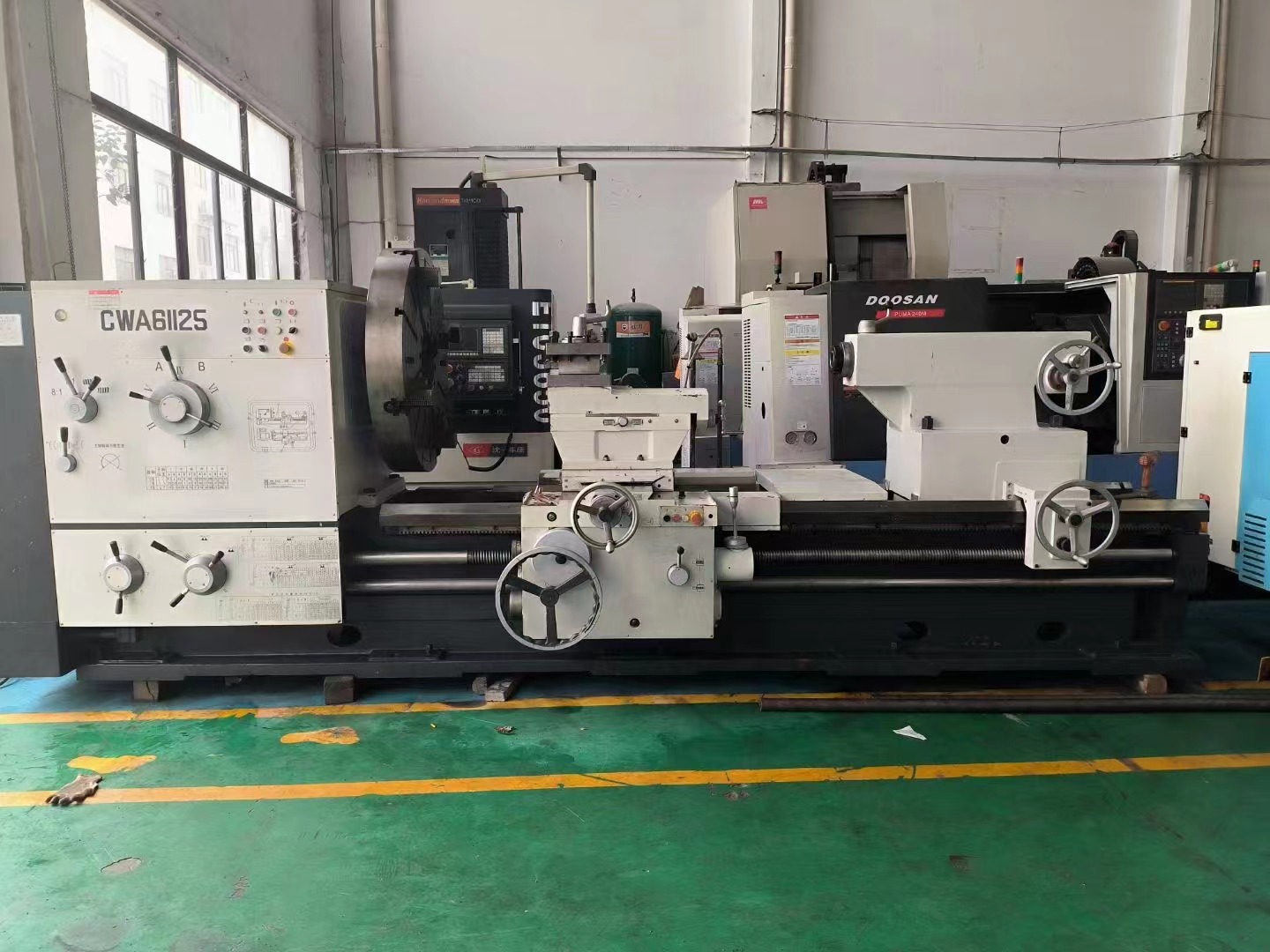 转让二手齐航CWA61125x2米卧式车床加工长度2000导轨宽度780