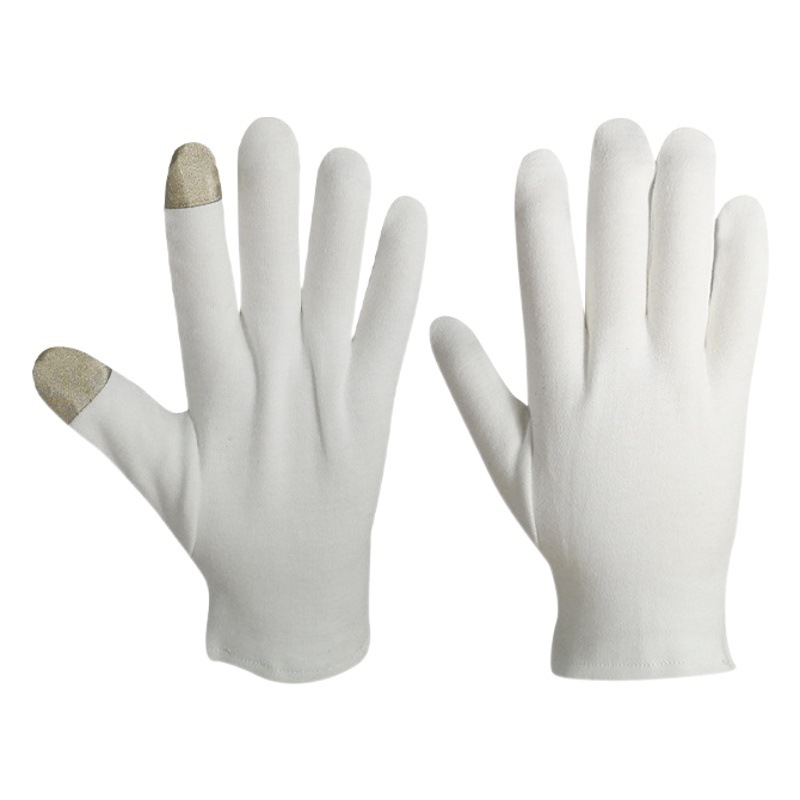 Guantes gruesos blancos de la pantalla táctil de los guantes respirables sensibles de la pantalla táctil de la fibra de plata del algodón