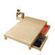 Tatami Solid Wood Bed Modern Simple 1.8 Big Bed Double Bed 1.5 m Bed Frame Rental Room 1.2 m Single 1 m