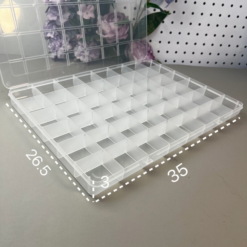 48 Transparent Fixed Nail Art Plaid Seal Storage Box Anti-jumping Plaid Jewelry Box Jewelry Nail Art Jewelry DIY