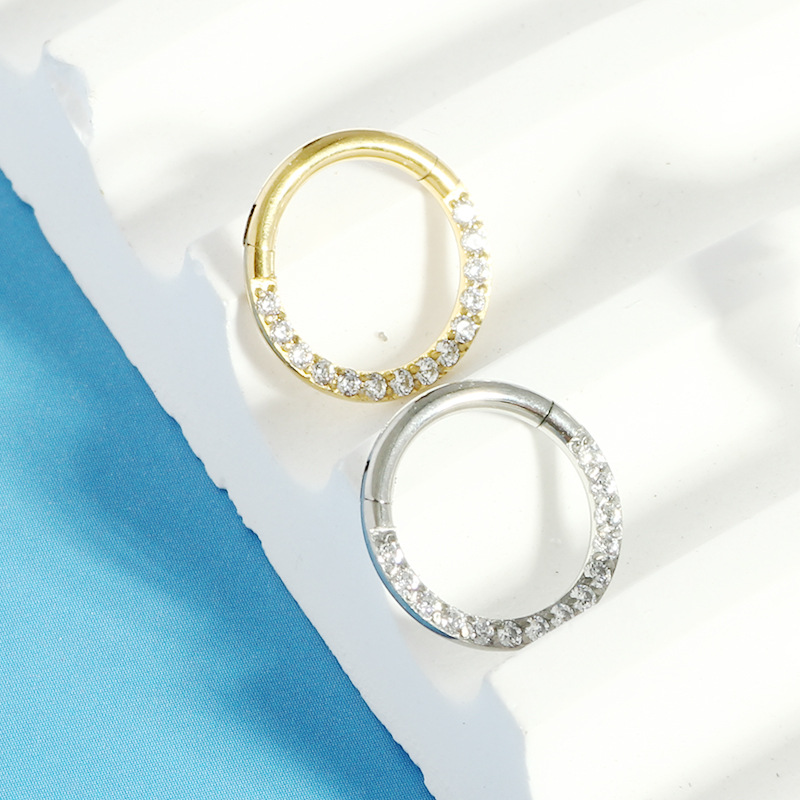 2021 New Zircon Nose Clip Fake Nose Ring Titanium Steel Piercing-Free Body Jewelry Wholesale detail image 8