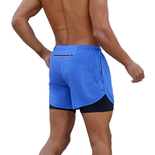 Sports shorts for men, summer double-lined basketball training fitness pants, loose breathable running quick-drying shorts for women