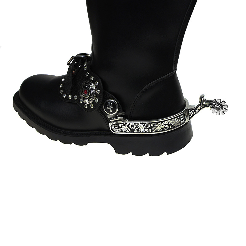 Espuelas de Vaquero para Hombre SP5130 de Acero Inoxidable con Engranaje