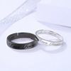 Adjustable ring for beloved with letters engraved, simple and elegant design