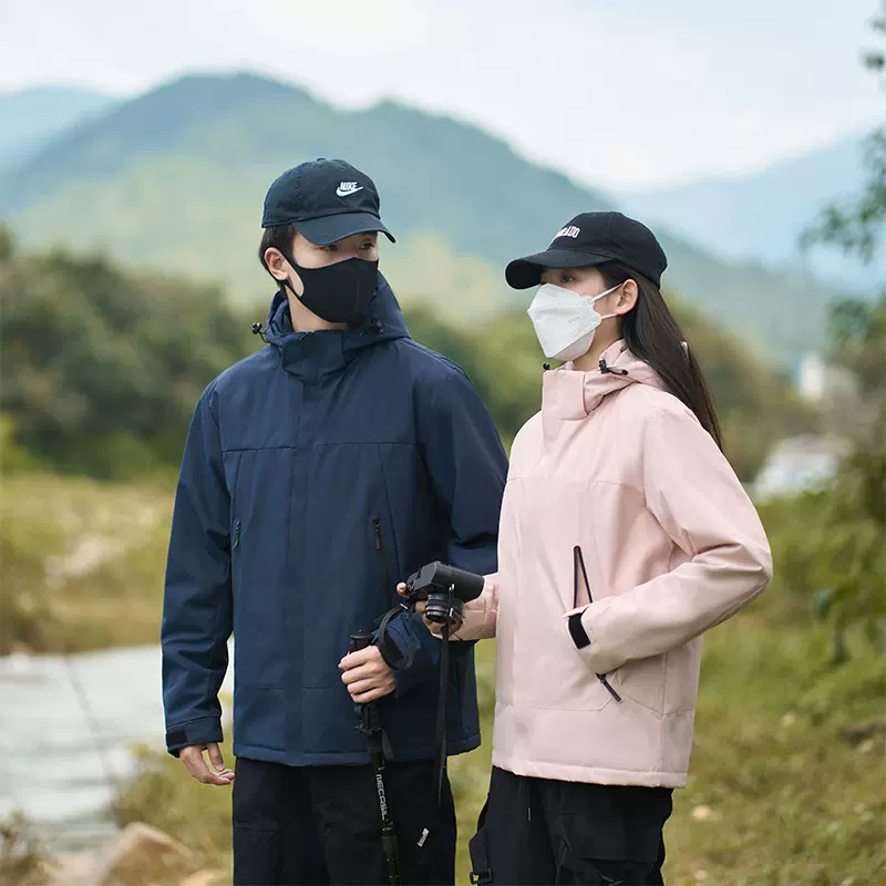 棉服男秋冬新款石墨烯轻薄保暖棉衣情侣款户外防水防风冲锋衣外套