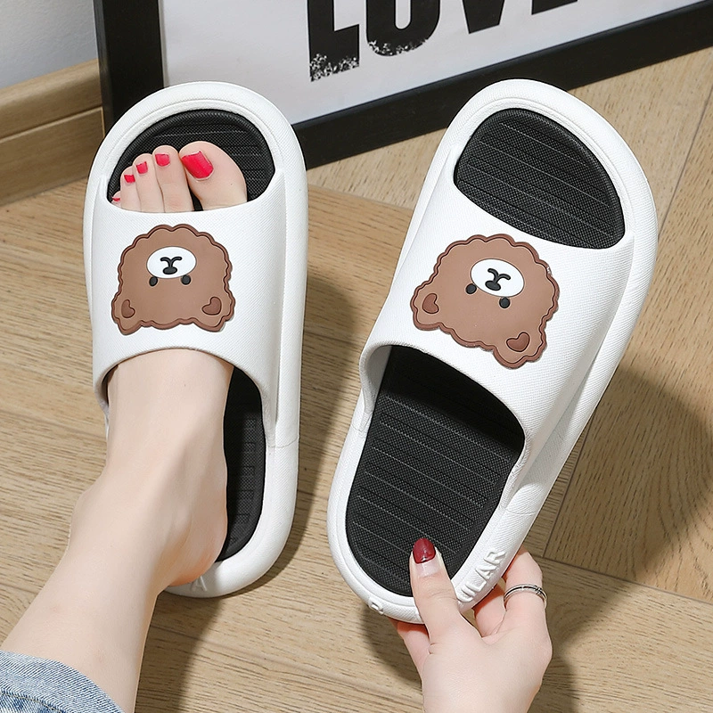 Тапочки женские летние милые Мультяшные верхняя одежда Бытовая Ванная комната для купания домашние Нескользящие сандалии для пары мужские летние