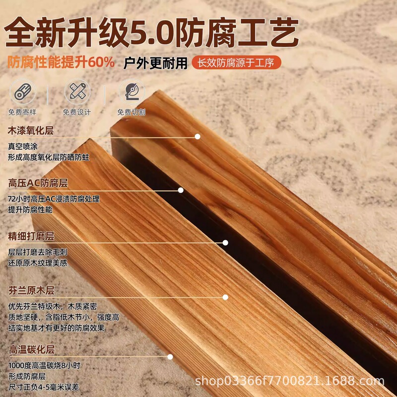 碳化防腐木方实木枕木柱子木桩木头顶梁立柱户外建筑工地方木方料|undefined