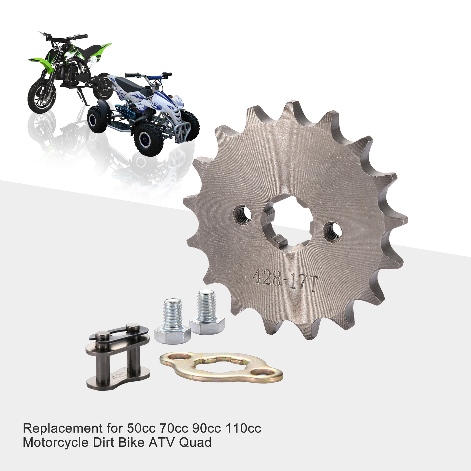 428-17 Tooth Small Sprocket Chain Gear Engine Transmission Gear Assembly Hole Diameter 20mm