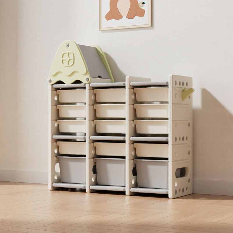 Estante de almacenamiento de juguetes para niños multicapa estante de libros pintados para bebés domésticos estante de almacenamiento de gran capacidad de clasificación de almacenamiento