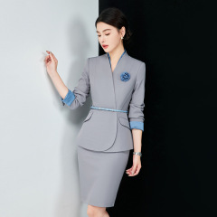 工装套装女秋冬酒店接待售楼部案场物业管家客服工作服职业套装女
