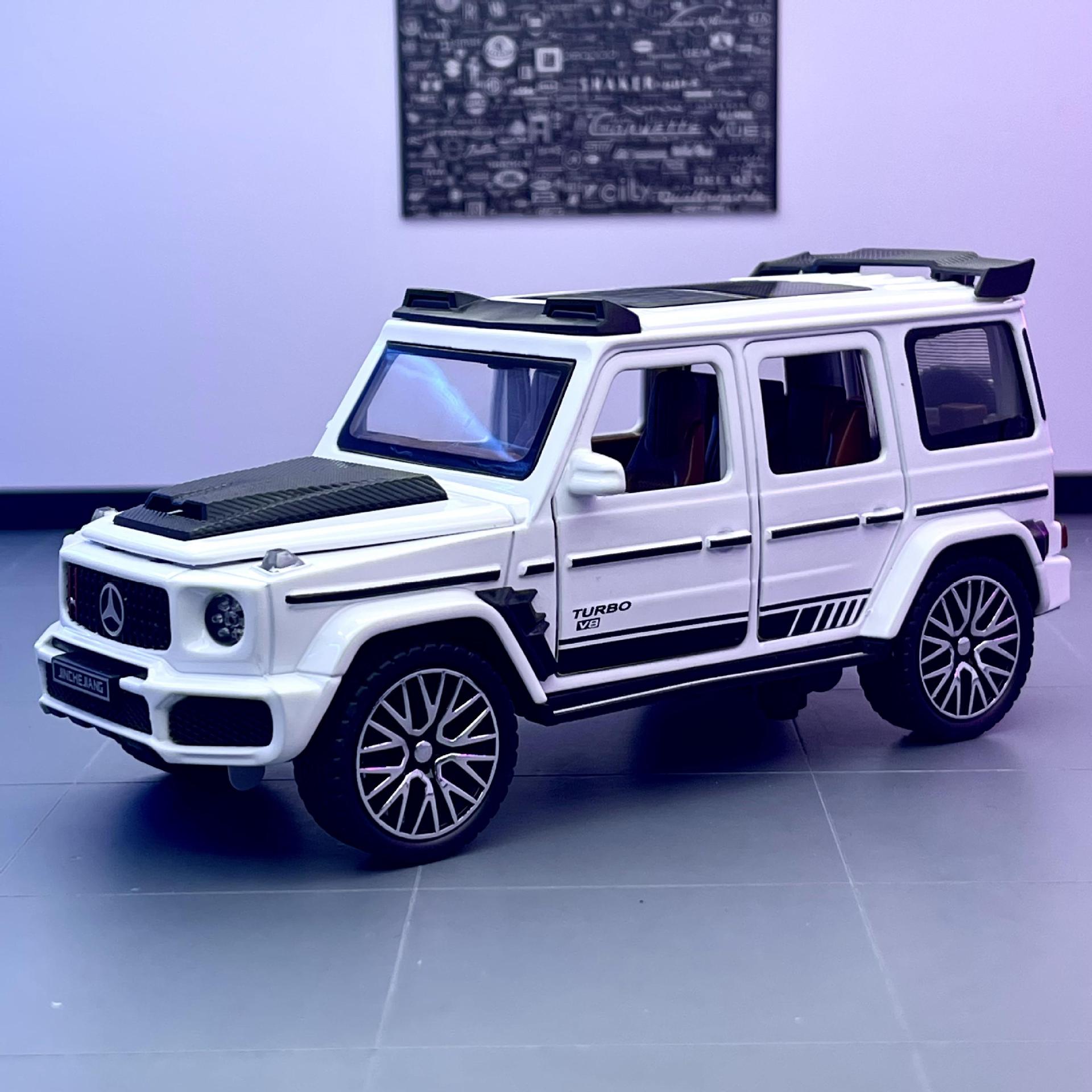 Lijiaxin aleación coche modelo 1:32 Babos G800 vehículo todoterreno tire del coche de juguete con música modelo adornos