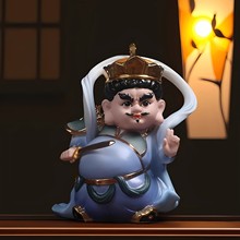 陶瓷四大天王佛像家居摆件客厅四大金刚护法寺庙佛堂玄关装饰摆件