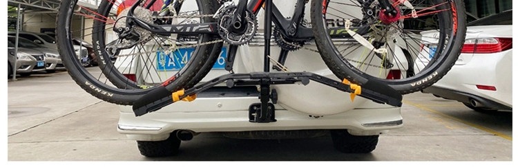 Suitable for no-drill installation on SUV car trunks, dual-bike mounting alloy steel rear rack, easy to use