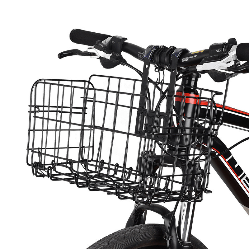 マウンテンバイクバスケット、大型バスケット、折りたたみバスケット、自転車バスケット、運転前のバスケット、吊り下げバスケット|undefined