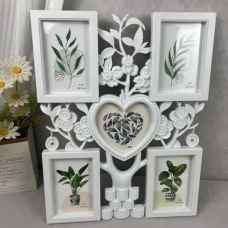 Cross-border 6 inch 5 frame happiness tree studio family life wedding gift conjoined wall hanging creative photo frame photo wall