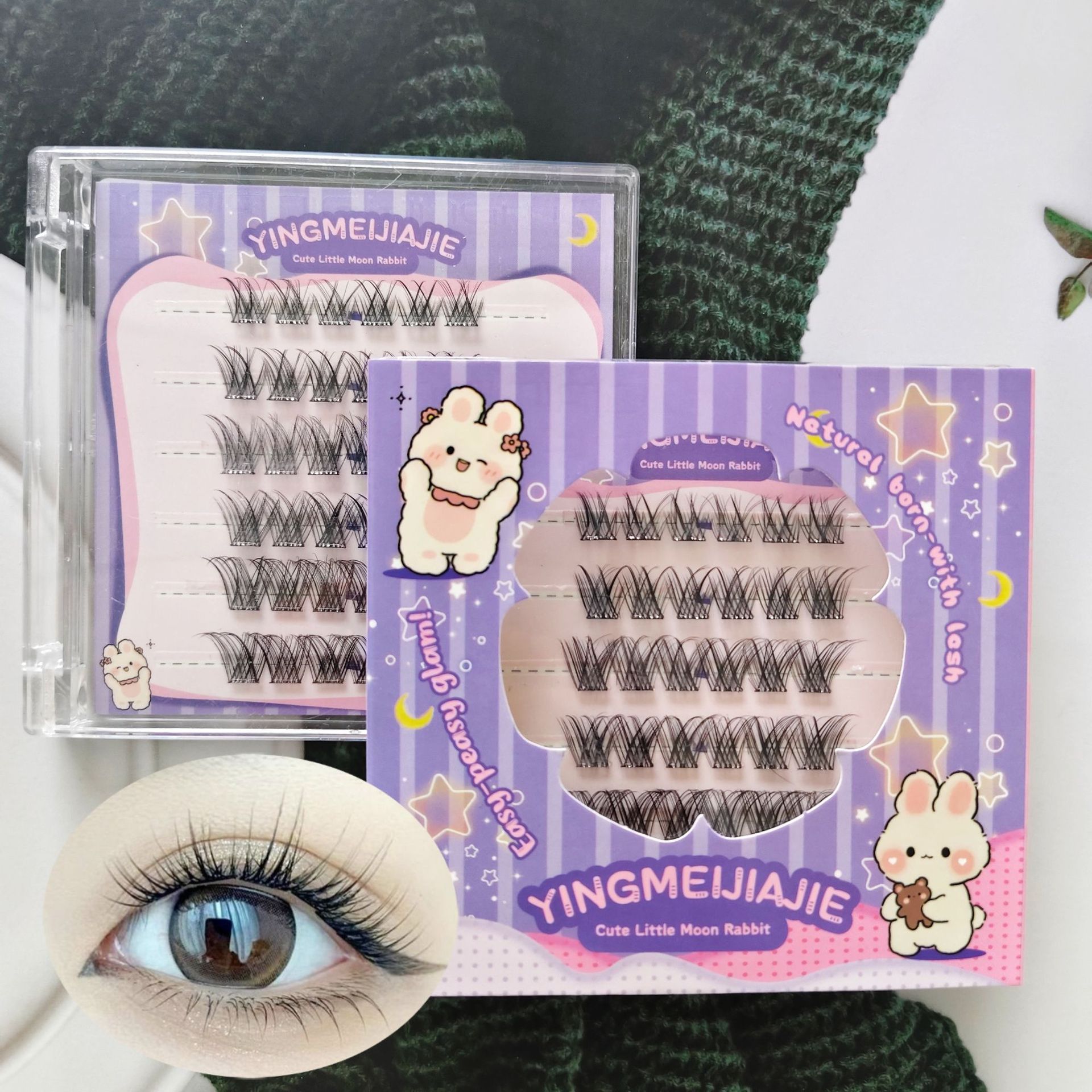 Las pestañas falsas transfronterizas sin pegamento, pestañas falsas sin pegamento