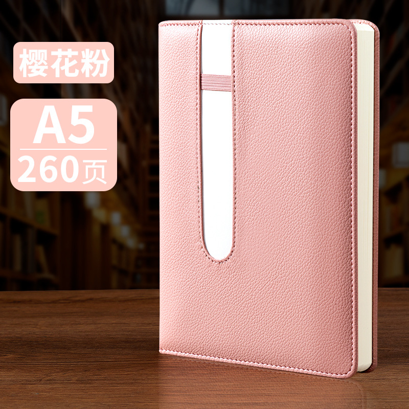 Cuaderno de negocios personalizado logotipo imprimible con hebilla de alto-Bloc de notas de aspecto engrosado alto-Cuaderno de conferencias de gama alta al por mayor