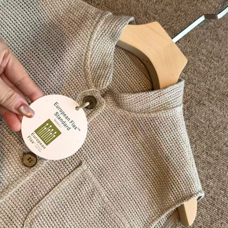 Luxury Old Money Style! [Black Label Linen] Layered Vest with French Dew Linen Waffle Breathable Small Stand Collar for Women