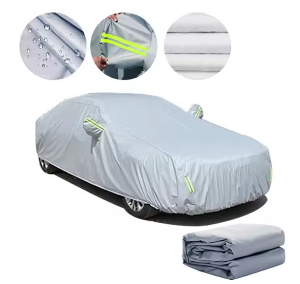 Cross-Border Popular Car Cover, Full Coverage, Thickened, Hail-Proof, Universal Sunshade, Windproof, Waterproof Car Cover