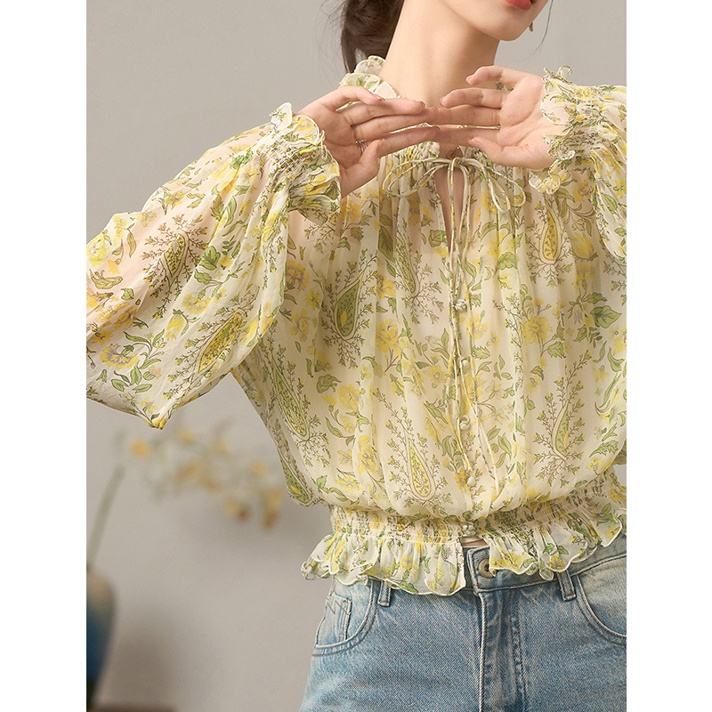 Clear and Elegant, Lightweight 100% Mulberry Silk Shirt for Women, 2026 Summer New Style, Sun-Protective Long-Sleeved Top with a Stylish Design