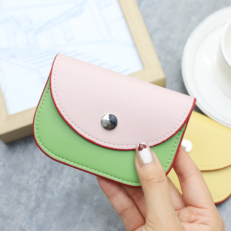 Ins style Korean aeiou niche designer high-value card bag small fresh all-match short small wallet card bag