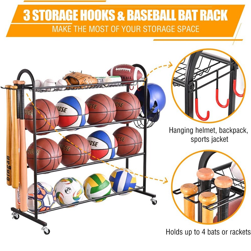 Cross-Border Detachable Wheeled Ball Rack, Simple Multi-Layer Basketball Storage Rack, Underground Metal Ball Storage Rack Cross-Border Detachable Wheeled Ball Rack, Simple Multi-Layer Basketball Storage Rack, Underground Metal Ball Storage Rack