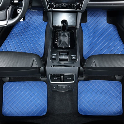 and maintain, four-piece set, Universal Foot Pad - blue-diamond-pattern