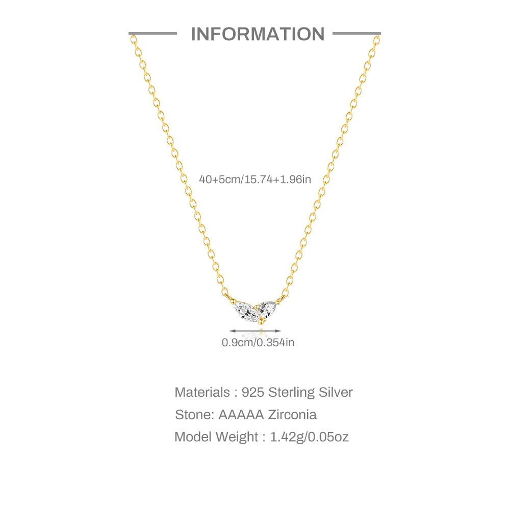 3g Weight 925 Sterling Silver Pendant Material 925 Sterling Silver Geometric Zircon 925 Sterling Silver Cable Chain Pendant Necklace