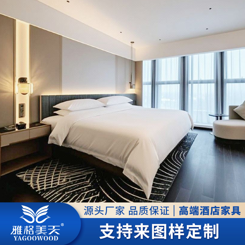 Hotel Furniture Complete Set of Large Bed Room B&B Apartment Modern Simple High-End Hotel Star Hotel Bed Room Single Room