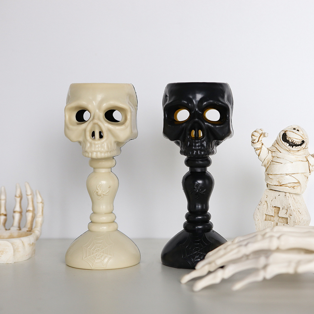 Nuevo Halloween lámpara de calavera LED lámpara de vela electrónica horrendo decoración accesorios de diseño de lámpara de mesa de mesa de lámpara de mesa