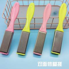 厚い角質や巣を除去する家庭用ペディキュアファイル、両面ペディキュアファイル、カラーハンドル、1元と2元の卸売