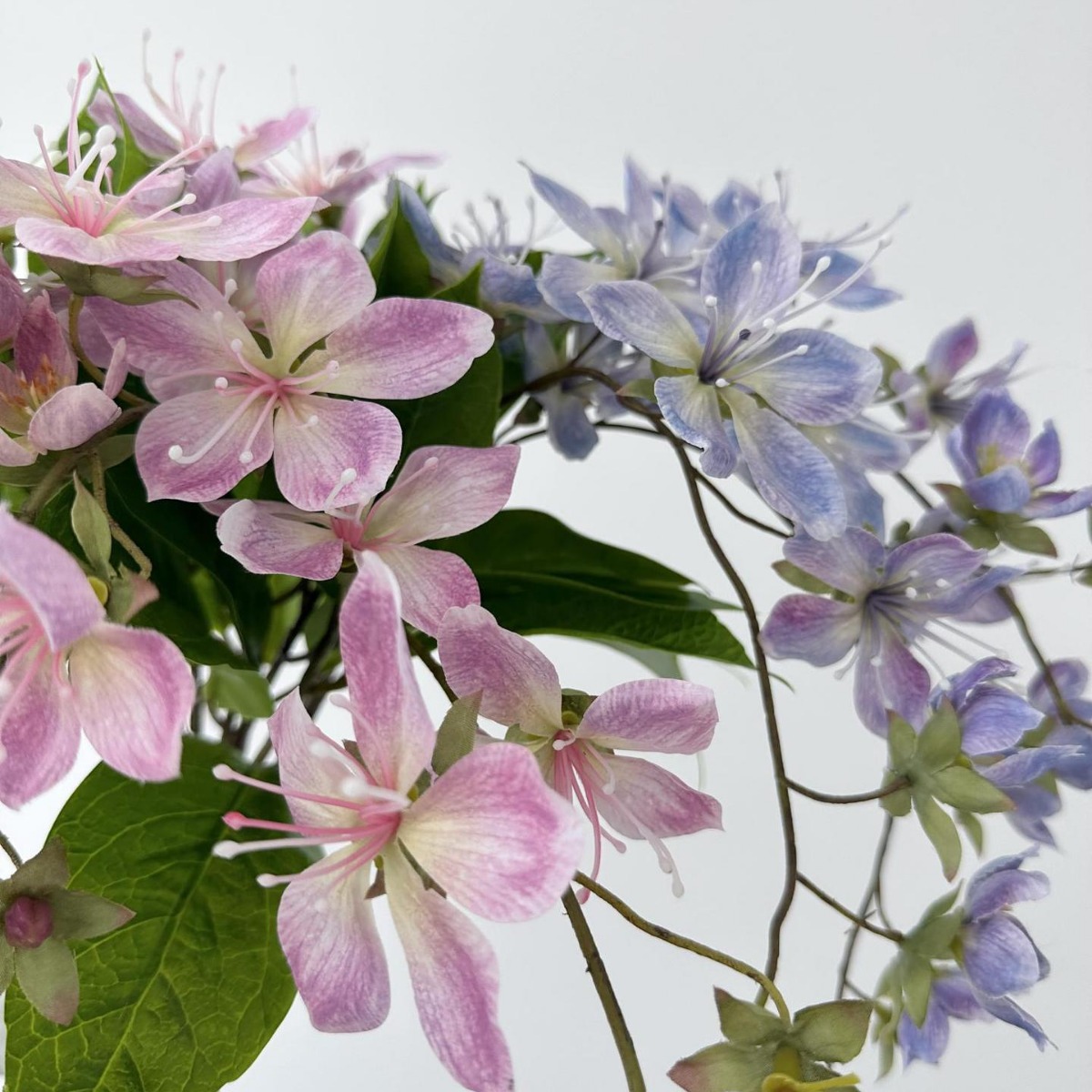 Impresión 3D de flores de seda de jazmín de impresión de flores falsas de alta calidad solo flores de decoración de paisajes interiores