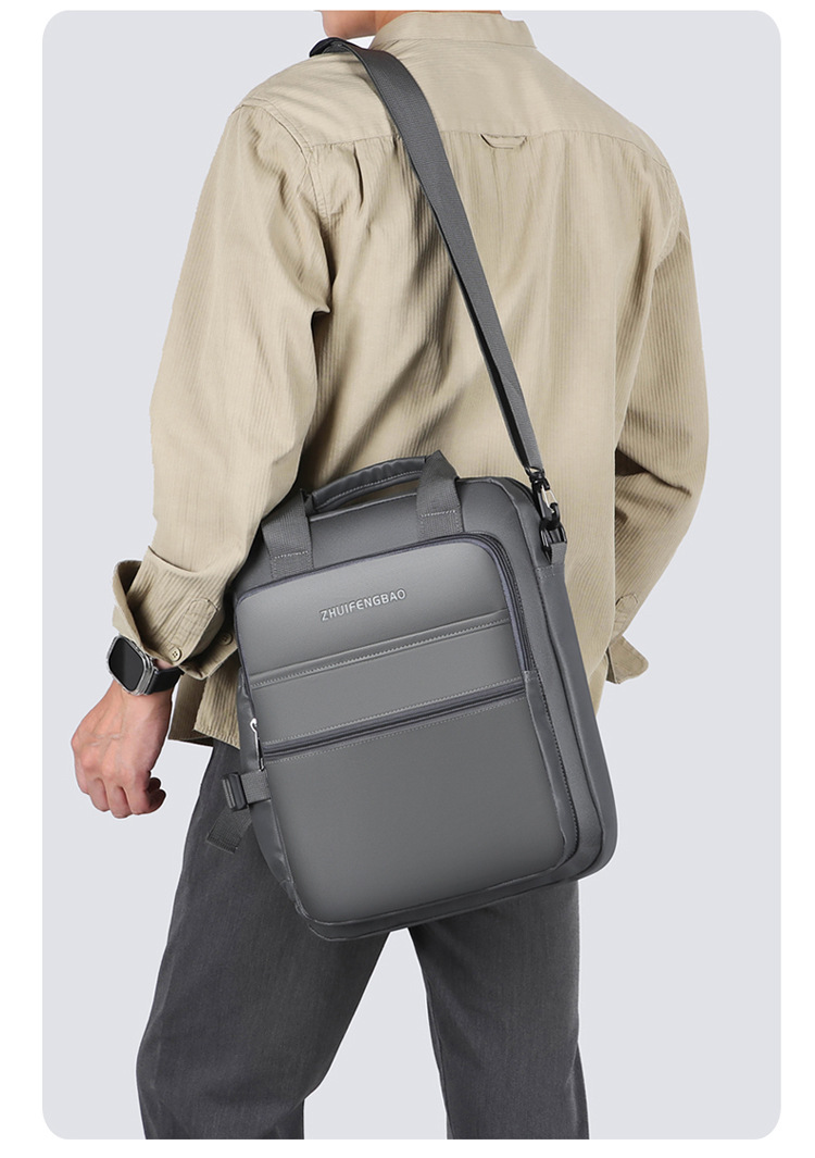 The new 2024 high-end briefcase, large-capacity casual sports single-shoulder bag, simple men's style, water-resistant crossbody undefined