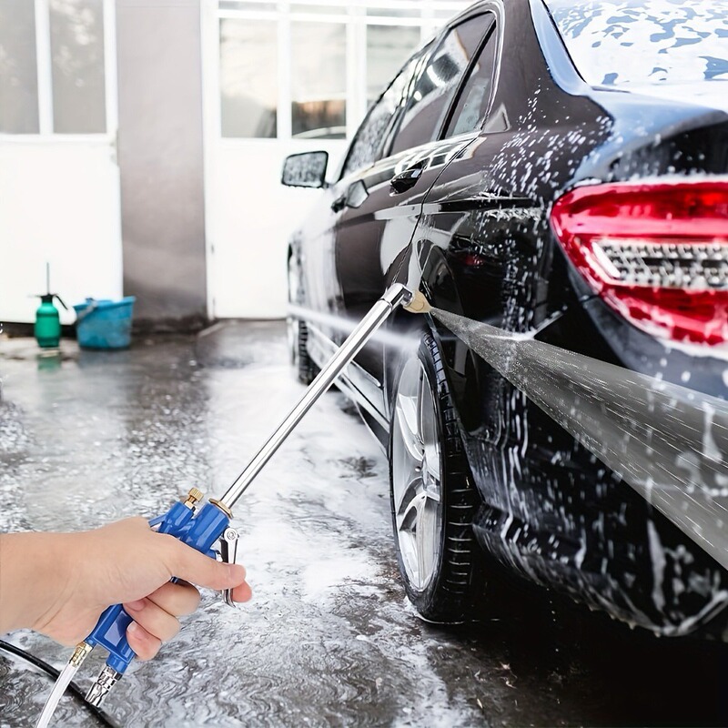 Pneumatic High-Pressure Spray Gun for Washing Cars, Engines, and Oil-Contaminated Water, Dual-Purpose Adjustable Dust Blowing Gun Pneumatic High-Pressure Spray Gun for Washing Cars, Engines, and Oil-Contaminated Water, Dual-Purpose Adjustable Dust Blowing Gun
