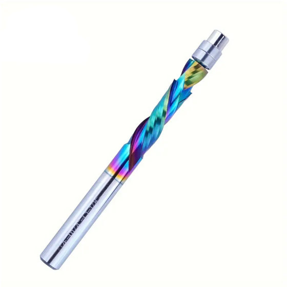 Colorful trimming cutter composite edge integral alloy trimming cutter engraving milling cutter carbide cutter head woodworking milling cutter