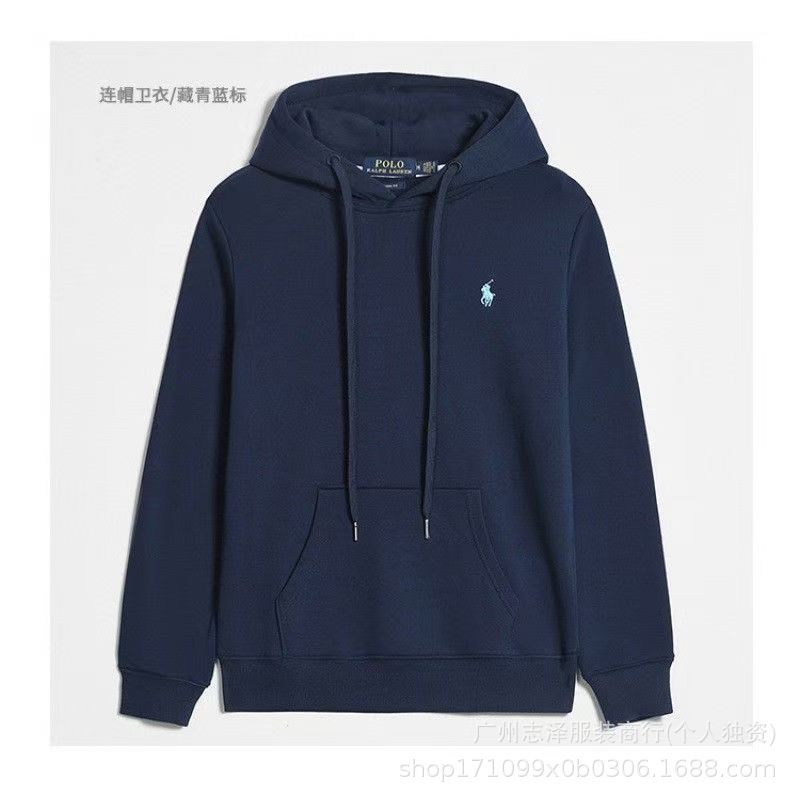 跨境拉夫劳伦LR刺绣小马男卫衣春秋款女连帽卫衣休闲宽松纯色运动|undefined