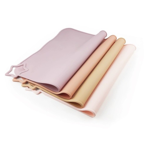 Nordic ins style solid color silicone placemat children's food grade silicone placemat non-slip high temperature resistant heat insulation mat