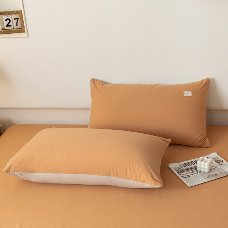 Un par de cubierta de almohada de algodón sin aire impreso 48 * 74cm cubierta de almohada de algodón casera de una sola persona cubierta de almohada interior