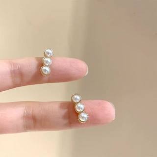 法式ins风珍珠耳钉女简约精致百搭气质耳环小众轻奢高级感耳饰品
