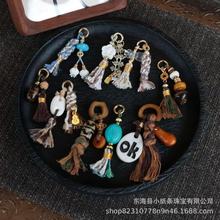 天然水晶小提溜吊坠手链挂坠钥匙挂件手作diy配饰直播手机钥匙扣