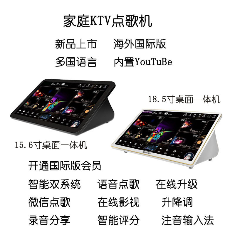 Yinkong Karaoke Cloud All-In-One Home Ktv Karaoke Machine Hong Kong, Macao and Taiwan Overseas Version Vip Wholesale