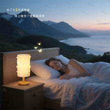 立体蝴蝶台灯高级轻奢装饰北欧奶油ins摆件氛围桌面床头灯小夜灯