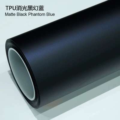 Satin Silk Surface Colorful Car – Auto Color Change Film - tpu-matte-black-magic-blue-1524m15m