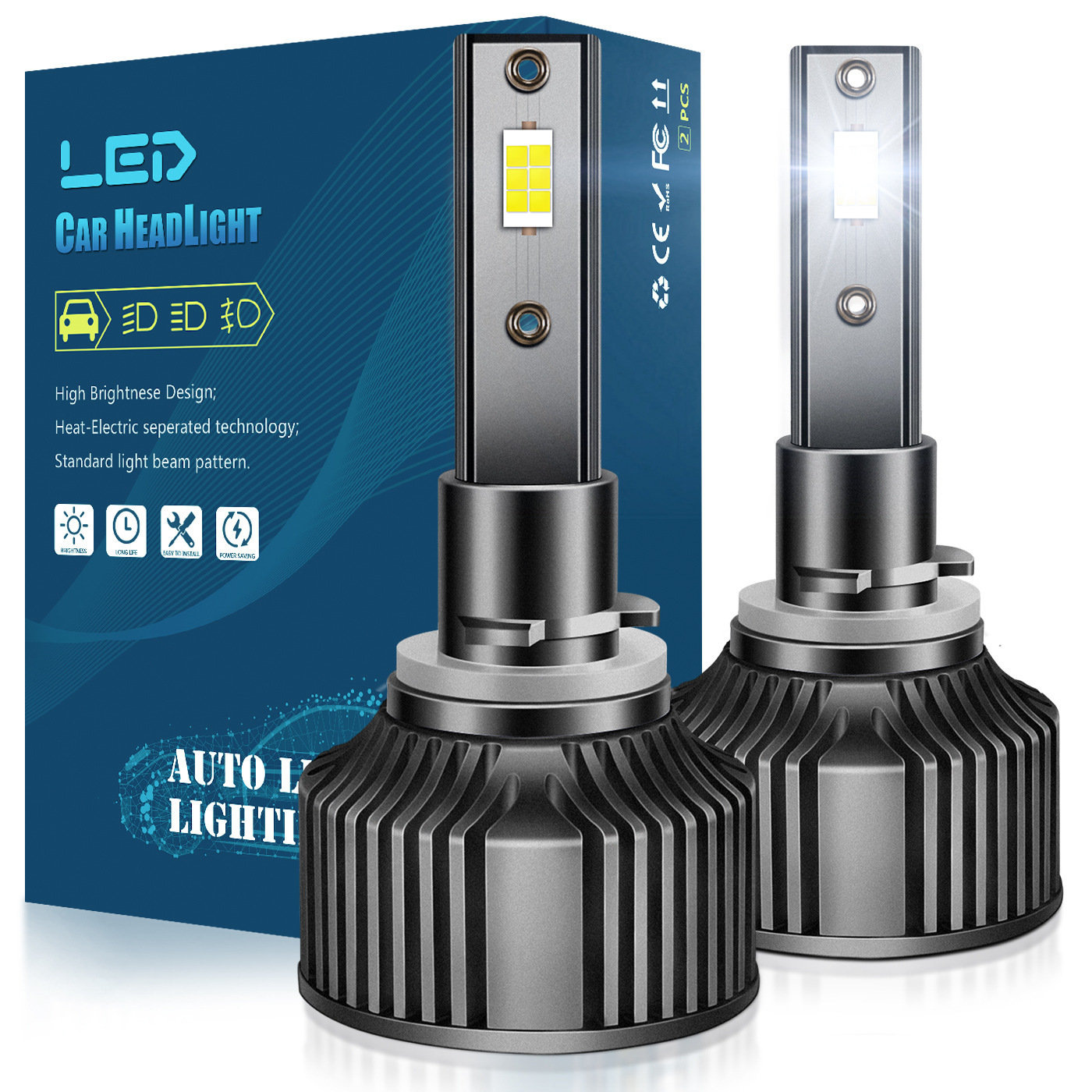 Fuente fabricante coche LED faro H1H7 luz baja H4H13 niebla lámpara 880 bombilla CSP3570 coche lámpara H11H9