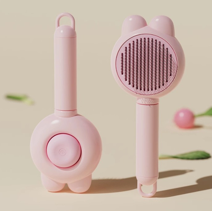 마사지 제모 빗 - 피치 핑크