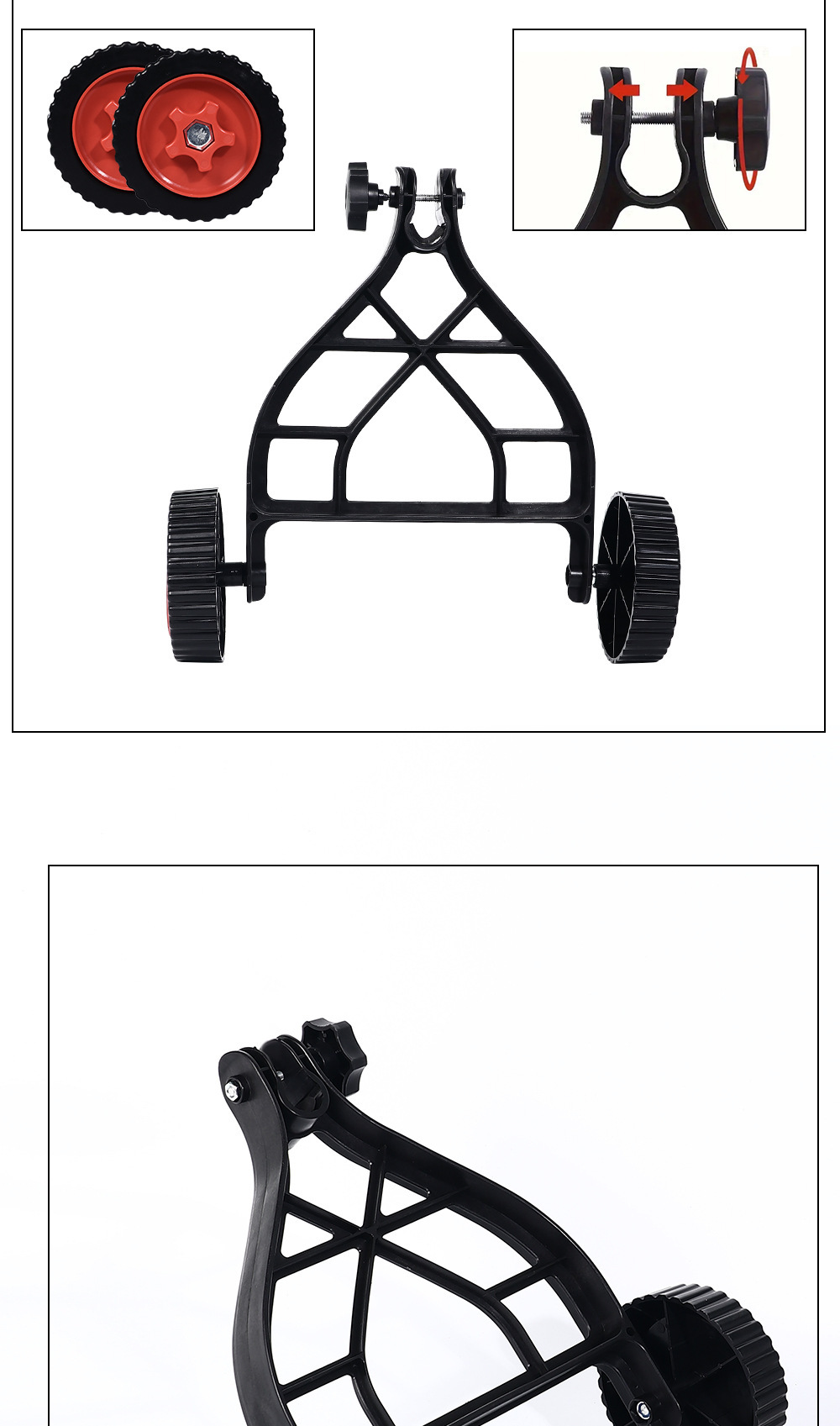 Electric Lithium Battery Gasoline Lawn Mower Auxiliary Wheels, Universal Support Wheel Accessories for Agricultural and Garden Weeding Machines