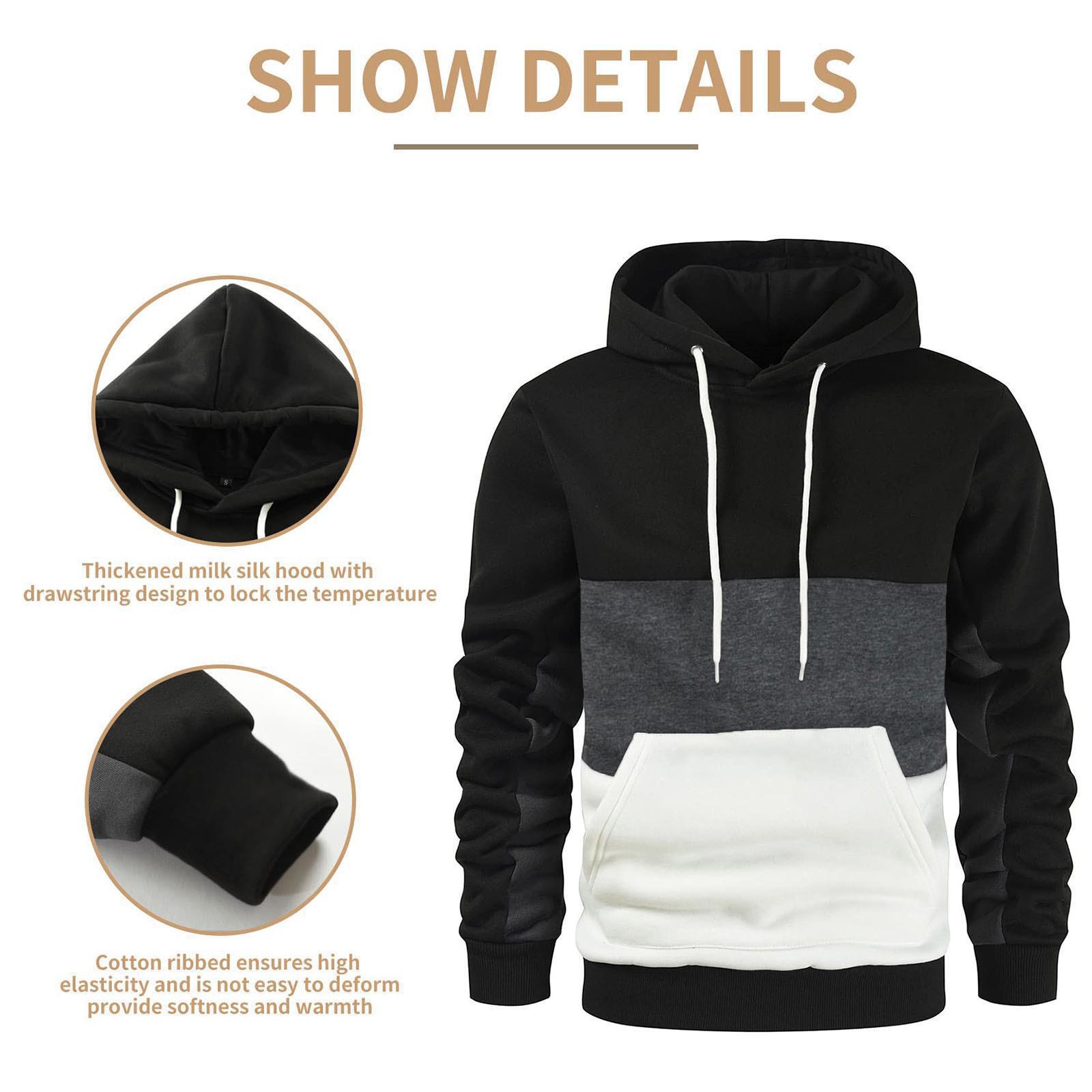 Herren Hoodie Mit Colorblock Design Für Herbst Und Winter_voghion.com
