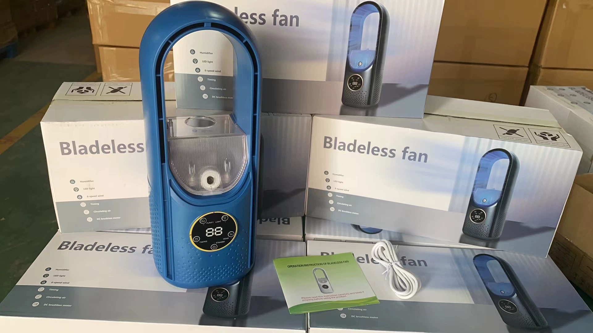 Портативный настольный охлаждающий вентилятор (Nontaus) JZ-20s, USB 5V/2A, 18W, компактный 247×155×155 мм